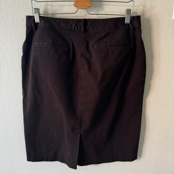 Lauren Ralph Lauren Chocolate Brown Stretch Straight Pencil Skirt size 14 - Picture 3 of 5